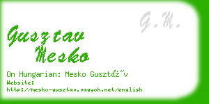 gusztav mesko business card